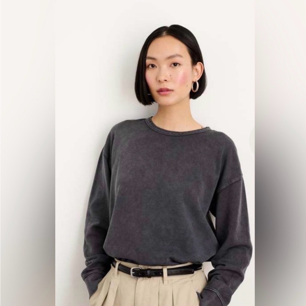 Alex Mill Frankie Sweatshirt in Vintage Washed Black - Med - EUC